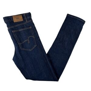 ROHM Skinny Jeans Mens 32x32 Dark Wash Slim Stretch Red Selvage Denim Zip Fly